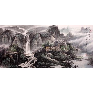 吴进良国画山水家住春山云水间字画之家