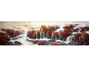 吴进良国画山水锦绣江山 强我中华字画之家