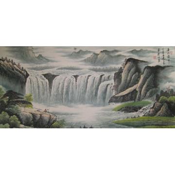 吴进良国画山水青山瀑布字画之家