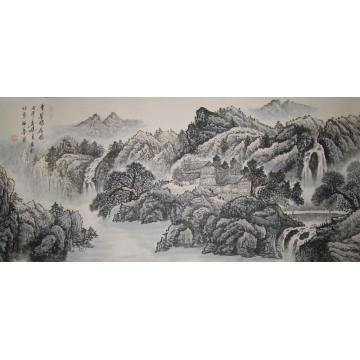 吴进良国画山水青崖隐居图字画之家