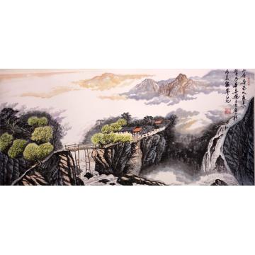 吴进良国画山水山居春光入画来字画之家