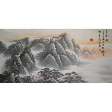 吴进良国画山水泰山雄风字画之家