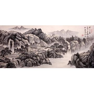 吴进良国画山水峡江之晨字画之家