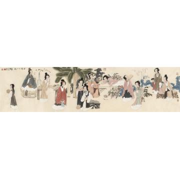 于水国画人物金陵十二钗字画之家