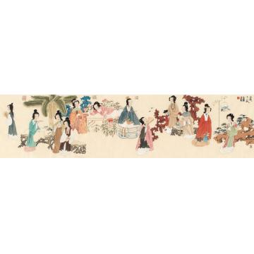 于水国画人物金陵十二钗字画之家