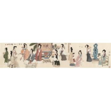 于水国画人物金陵十二钗字画之家
