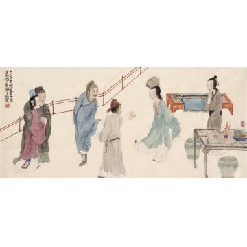 于水国画人物金瓶梅人物画之二字画之家