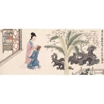 于水国画人物金瓶梅人物画之五字画之家