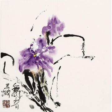 黄三枝国画花鸟花卉册页之四字画之家