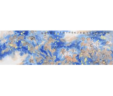 王晓卉国画花鸟老菊灿若霞字画之家