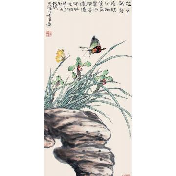 钱行健国画花鸟兰蝶字画之家