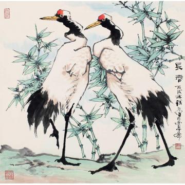 钱行健国画花鸟长春字画之家