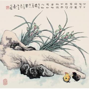 钱行健国画花鸟兰字画之家