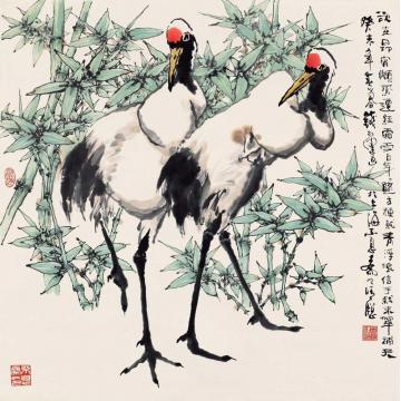 钱行健国画花鸟鹤寿字画之家
