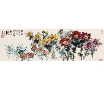 钱行健国画花鸟秋酣字画之家