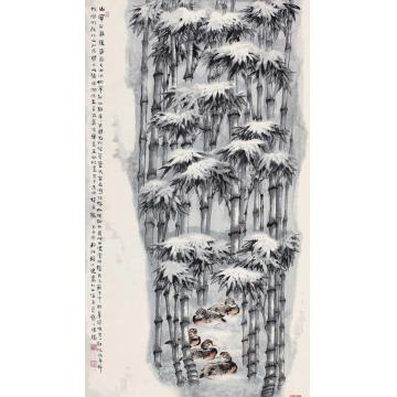 钱行健国画花鸟雪竹集禽字画之家