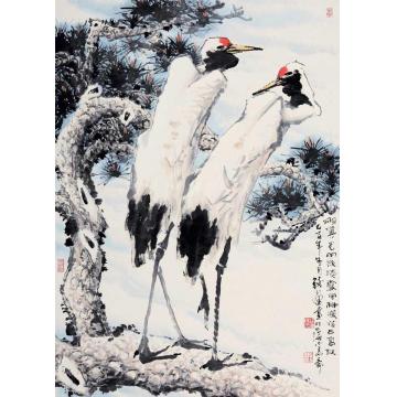 钱行健国画花鸟松鹤字画之家