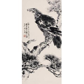 钱行健国画花鸟松鹰字画之家