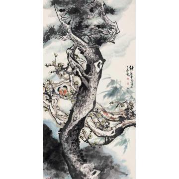 钱行健国画花鸟三友字画之家