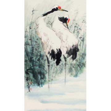 钱行健国画花鸟仙鹤字画之家