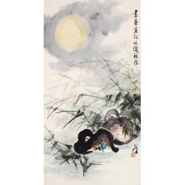 钱行健国画花鸟夜深字画之家