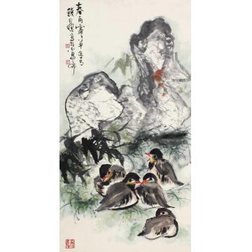 钱行健国画花鸟春雨字画之家