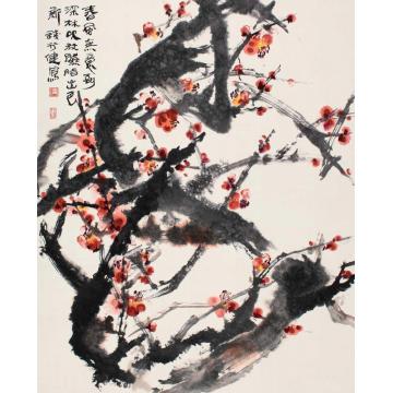 钱行健国画花鸟春风无意字画之家