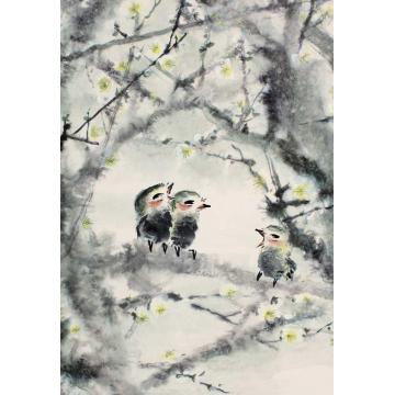钱行健国画花鸟梅雀字画之家
