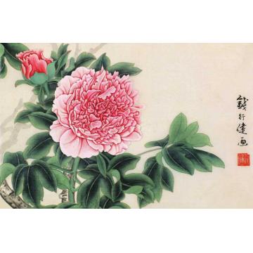钱行健国画花鸟牡丹字画之家