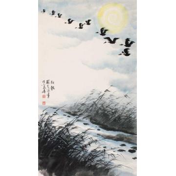 钱行健国画花鸟秋声字画之家