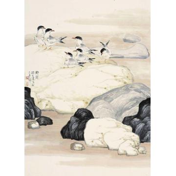 钱行健国画花鸟静憩字画之家