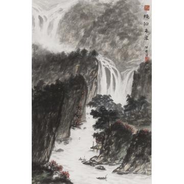 黄德有国画山水镜泊飞泉字画之家