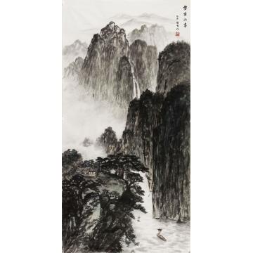 黄德有国画山水云泉山寺字画之家