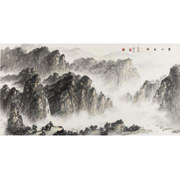 黄德有国画山水云山飞瀑字画之家