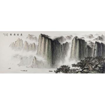 黄德有国画山水万古长青字画之家