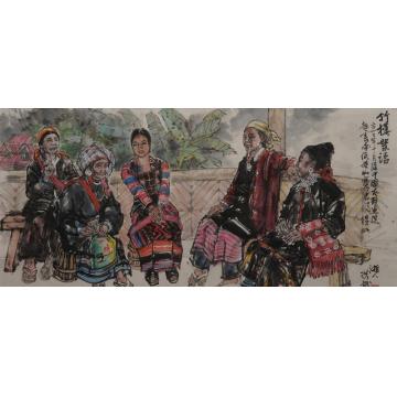 易洪斌国画人物无题字画之家
