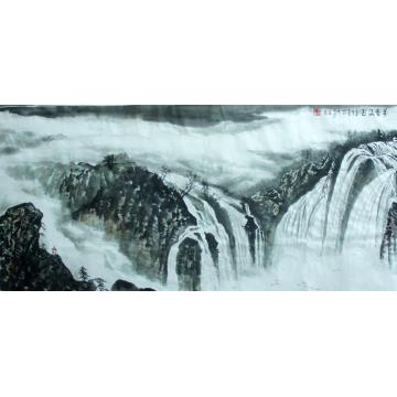 王林森国画山水万壑溢玉字画之家
