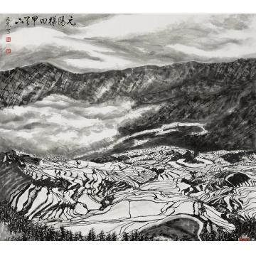 王林森油画风景元阳梯田甲天下字画之家