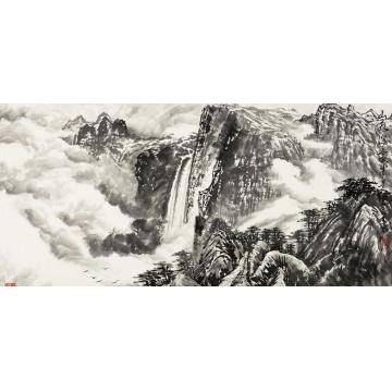 王林森国画山水山水深处半是云字画之家