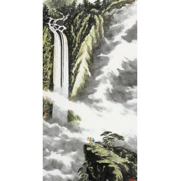 王林森国画人物山因水活云为诗留字画之家