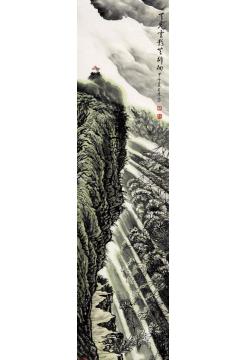 王林森国画山水天光云影共徘徊字画之家