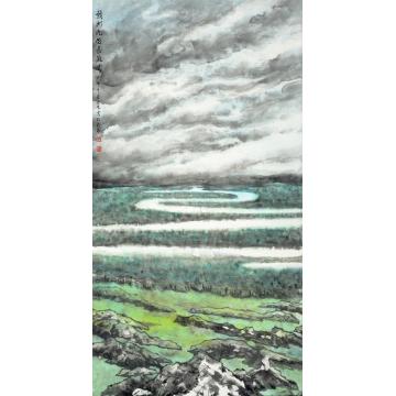 王林森国画山水赣州九曲长滩图字画之家