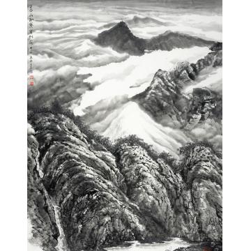 王林森国画山水青山如黛云似海字画之家