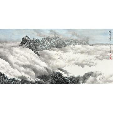 王林森国画山水云海纵横字画之家