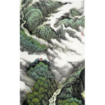 王林森国画山水拟唐人诗意图字画之家