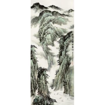 王林森国画山水轻舟已过万重山字画之家