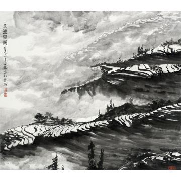 王林森油画风景上堡云梯字画之家