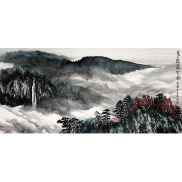 王林森国画山水翠峦蒸云图字画之家