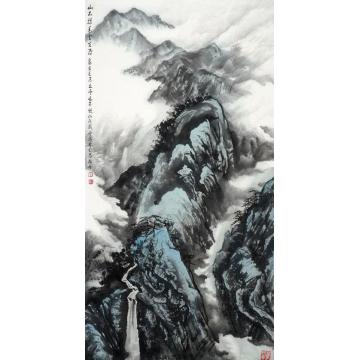 王林森国画山水山不转来云在转字画之家