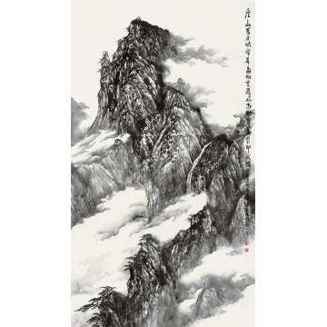 王林森国画山水庐山剪刀峡字画之家